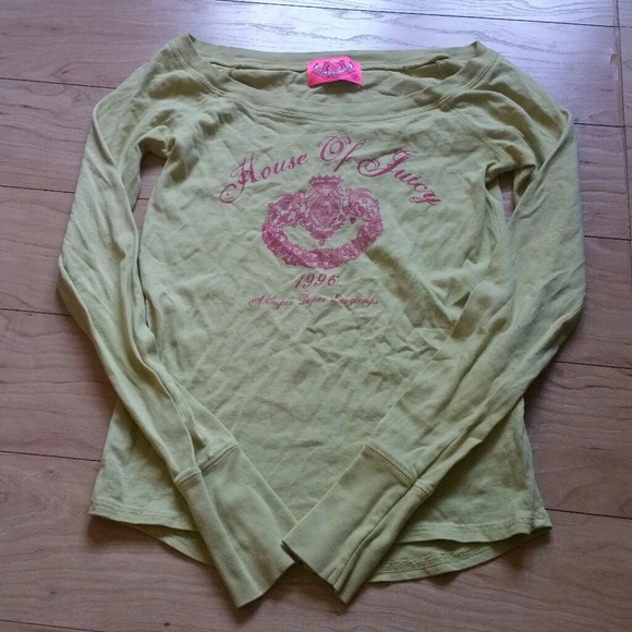 Juicy Couture long sleeve top lime P - Picture 1 of 3
